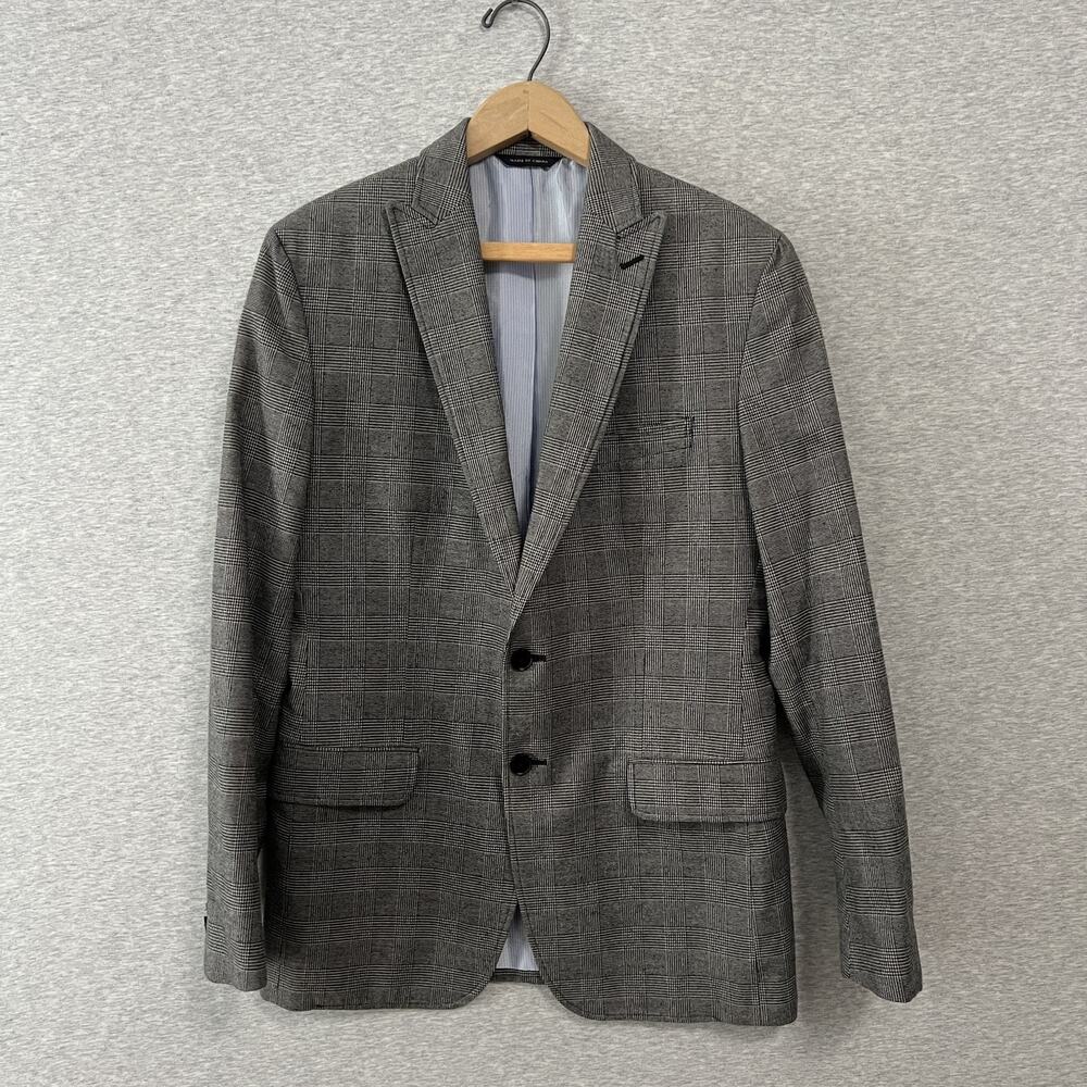 Banana Republic Blazer Mens 38R Glen Plaid Sport Jacket Tailored Fit Italian‎